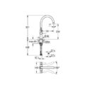 Grohe 30468000 Eurosmart 2 Handle Kitchen Sink Mixer Chrome 1/2" High Spout Swivel Tap