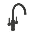 Grohe 304682430 Eurosmart Two Handle Sink Mixer Matte Black High Spout Swivel Professional Edition