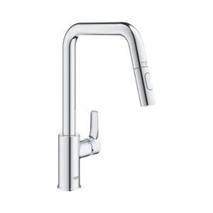 Grohe 30619000 Eurosmart Single Lever Sink Mixer 1/2" Chrome U Spout Dual Spray Professional Edition