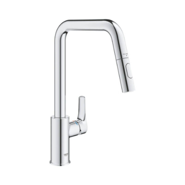 Grohe 30619000 Eurosmart Single Lever Sink Mixer 1/2" Chrome U Spout Dual Spray Professional Edition