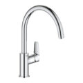 Grohe 31367001 BauEdge Kitchen Sink Mixer Chrome 1/2" Single Lever Tap