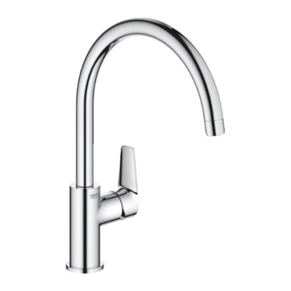 Grohe 31367001 BauEdge Kitchen Sink Mixer Chrome 1/2" Single Lever Tap