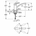 Grohe 33281003 Eurosmart Single Lever Sink Mixer 1/2" Chrome Low Spout Professional Edition