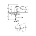 Grohe 3328130E Eurosmart Single Lever Sink Mixer 1/2" Chrome Low Spout Professional Edition