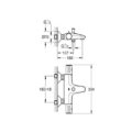Grohe 34569000 G800 Thermostatic Bath Mixer Chrome 1/2" 160CC Wall Mounted Tap