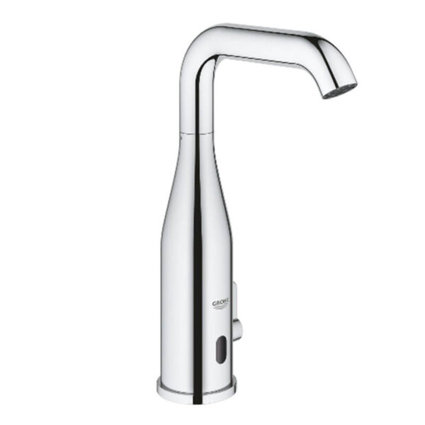 Grohe 36445000 Essence E Infra-Red Basin Mixer 1/2" Chrome Sensor Tap with 6V Battery and Adjustable Temperature Limiter
