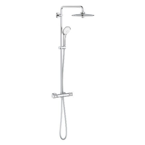 Grohe Euphoria Thermostatic Shower System 260mm Head with Hand Shower and Hose Chrome 27296003