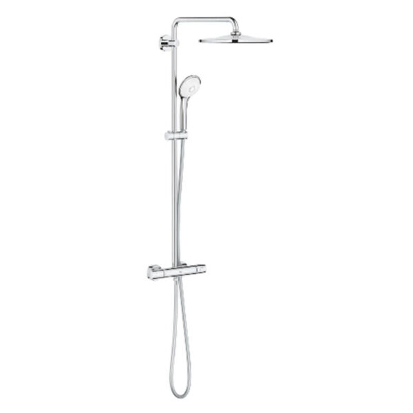 Grohe Euphoria Thermostatic Shower System CoolTouch Chrome 26075001 with 310mm Rain Head and 110mm Hand Shower