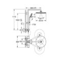 Grohe Euphoria Thermostatic Shower System CoolTouch Chrome 26075001 with 310mm Rain Head and 110mm Hand Shower Technical