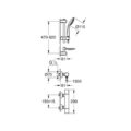 Grohe G1000 Cosmo Thermostatic Bar Valve and Euphoria Mono Shower Rail Set Chrome 34437000 Technical
