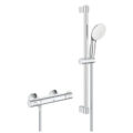 Grohe G800 Thermostatic Bar Valve and Shower Rail Set Chrome 34565002 with Tempesta Head and 2 Spray Modes