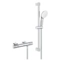 Grohe GRT 1000 Performance Thermostatic Shower Set with Tempesta 600mm Rail 2 Spray Chrome 34834001