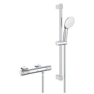 Grohe GRT 1000 Performance Thermostatic Shower Set with Tempesta 600mm Rail 2 Spray Chrome 34834001