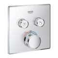 Grohe GRT SmartControl Trimset Square 2 Outlet Chrome 29124000 for Concealed Shower Systems