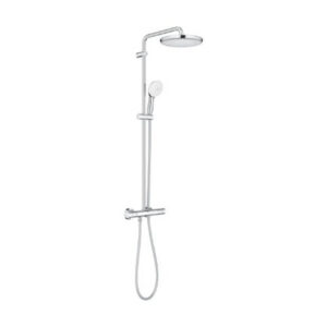 Grohe Tempesta 250 Thermostatic Shower System Chrome 26670001 with Rain Head Hand Shower and 1750mm Hose