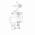 Burlington Chelsea Curved Basin Mixer with Pop-up Waste Chrome Brass White Accent One Tap Hole CH22