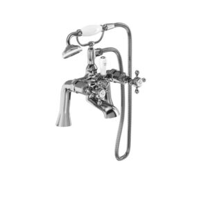 Burlington Stafford Bath Shower Mixer Deck Mounted Chrome Brass Construction Quarter Turn Tap STA14_QT