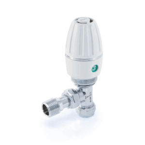 Pegler Yorkshire Terrier 3 Thermostatic Radiator Valve 15mm Angle White 631900